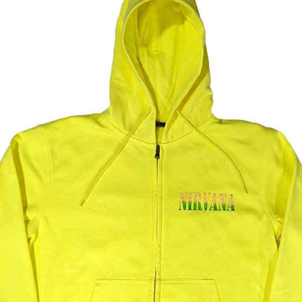 Nirvana Sorbet Ray Grunge Face Zipped Hoodie