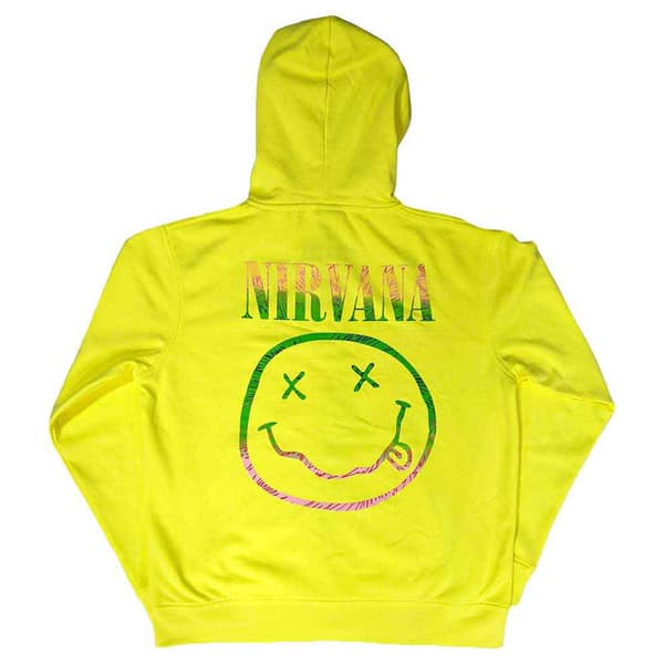 Nirvana Sorbet Ray Grunge Face Zipped Hoodie