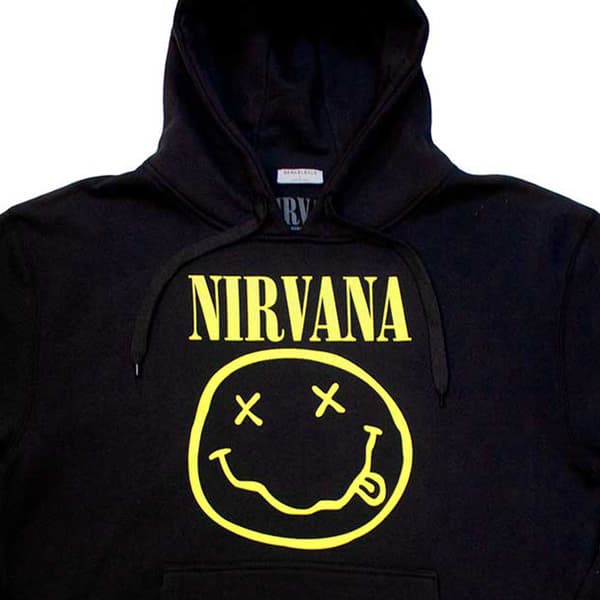 Nirvana Yellow Grunge Face Pullover Hoodie