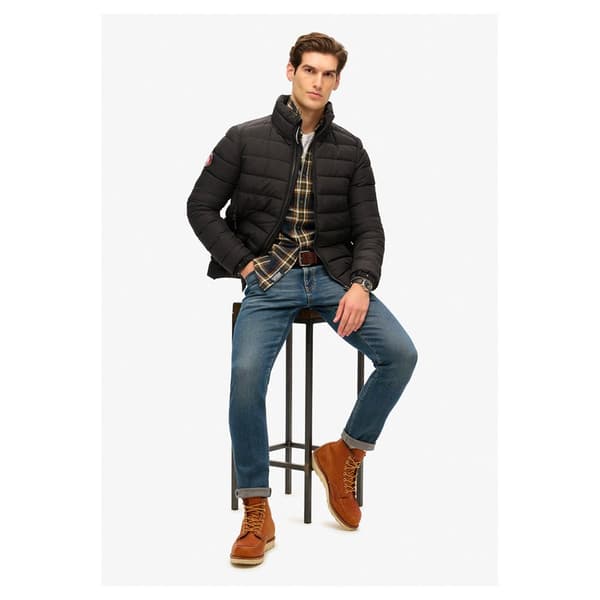 Superdry Fuji Embroidered Padded Jacka Svart M Man