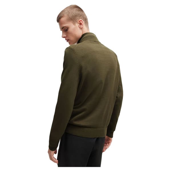 Hugo San Quintus C Halv Lynlås Sweater Grøn M Mand