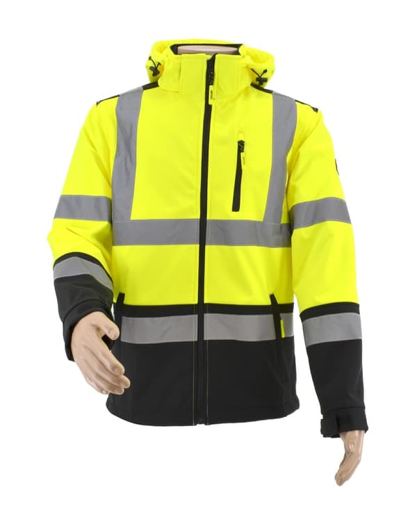 AWTOOLS SOFTSHELL-TAKKI, VERKKOPAITO T3/ HEIJASTAVA/ XXL