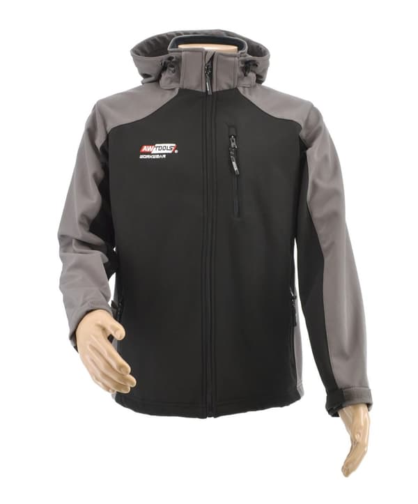 AWTOOLS SOFTSHELL JAKKE SWEATSHIRT T4/ GRÅ-SORT/ M