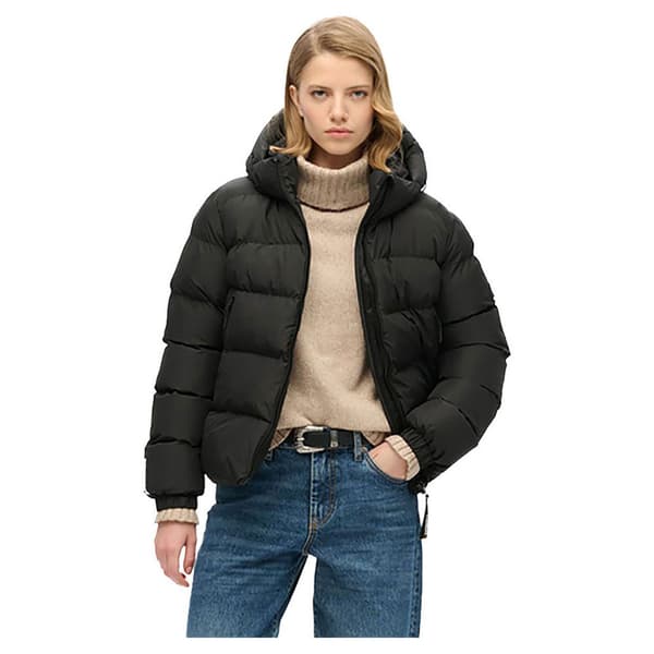 Superdry W5011721a Sports Jacka Svart L Kvinna