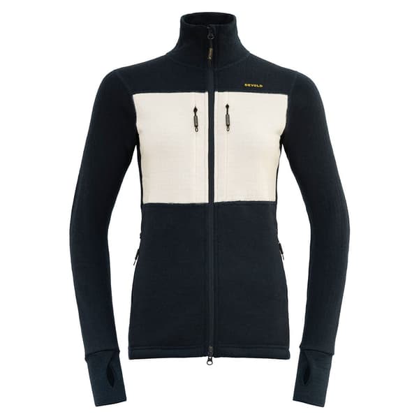 Devold Of Norway Egga Grid Merino Jakke Sort L Kvinde