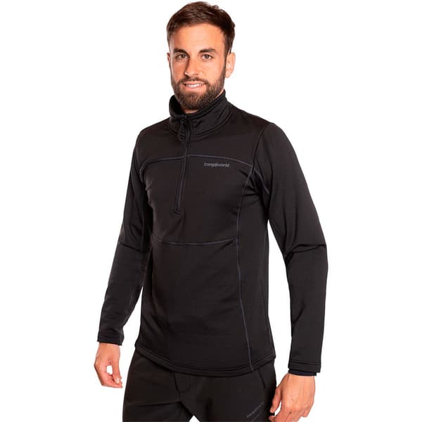 Trangoworld Drammen Fleece Med Halv Dragkedja Svart S Man