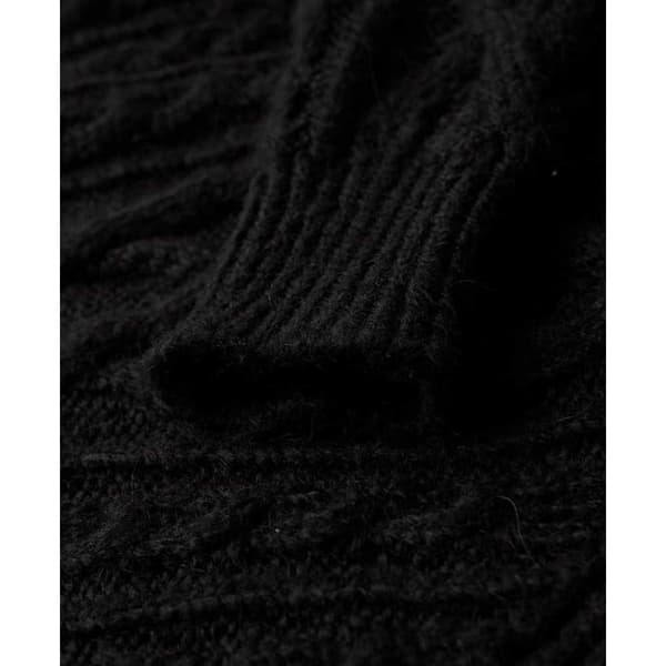 Superdry High Neck Cable Tröja Svart XS Kvinna