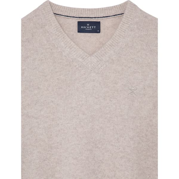 Hackett Lambswool Tröja Med V-ringning Beige M Man