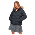 Miniatyrbild 1 av 6: Superdry Faux Fur Puffjacka Blå M Kvinna
