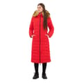 Miniatyrbillede 1 af 8: Superdry New Arctic Long Puffer Jakke Rød M Kvinde