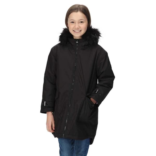 Regatta Adelyn Parka Sort 9-10 Years Dreng
