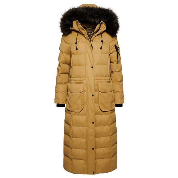 Superdry Mf Faux Fur Hooded Jacka Brun XS Kvinna