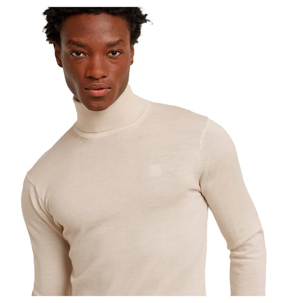 G-star Premium Core Striktrøje Med Høj Hals Beige L Mand