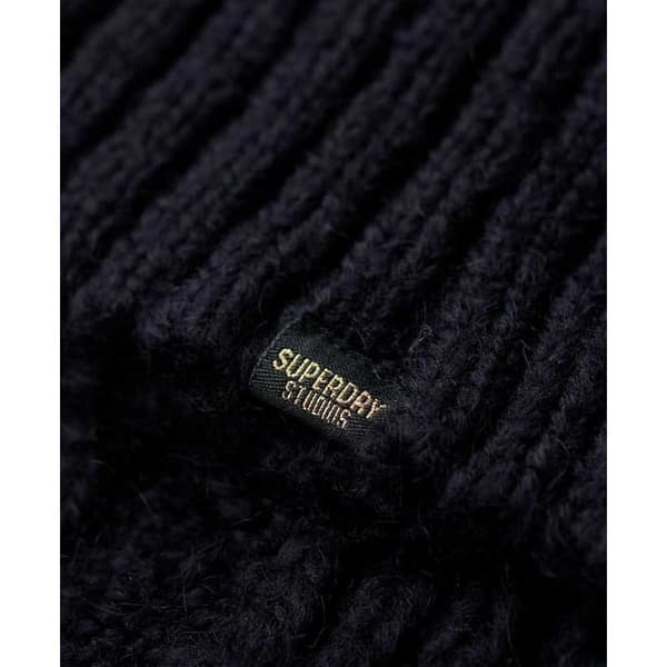 Superdry High Neck Cable Neulepaita Sininen XS Nainen