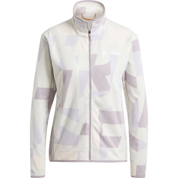 Adidas Terrex Multi Printed Fleecejakke Med Fuld Lynlås Hvid S Kvinde