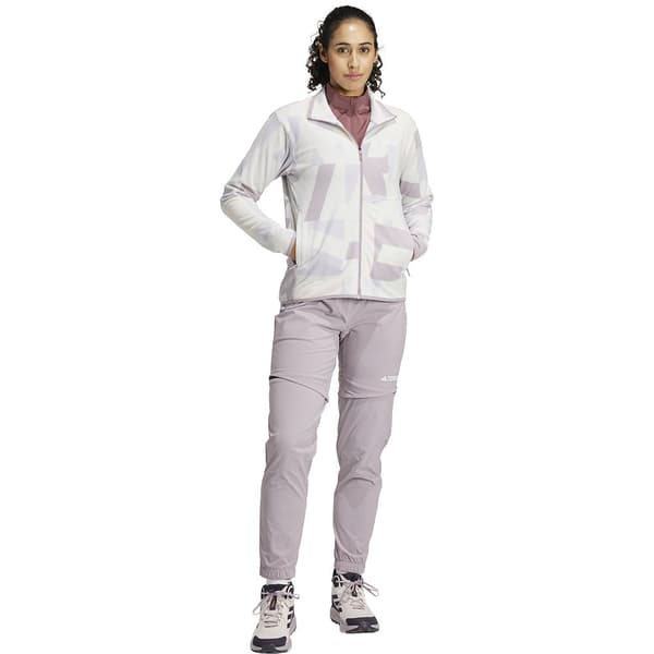 Adidas Terrex Multi Printed Fleecejakke Med Fuld Lynlås Hvid S Kvinde