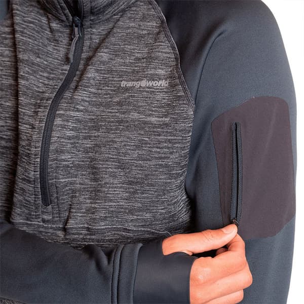 Trangoworld Chiasso Vd Fleece Med Halv Dragkedja Grå M Man