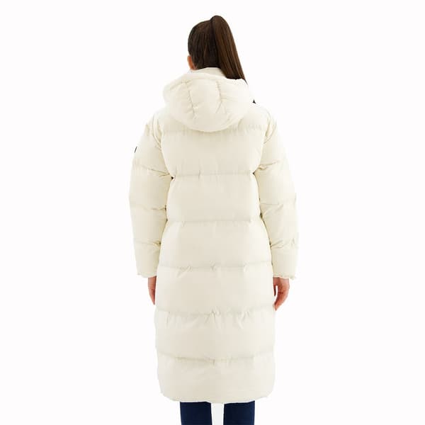 Superdry Longline Puffjacka Vit L Kvinna