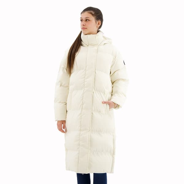 Superdry Longline Puffjacka Vit L Kvinna