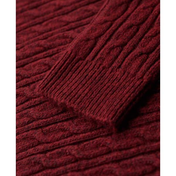 Superdry Fitted Cable Neulepaita Punainen S Nainen