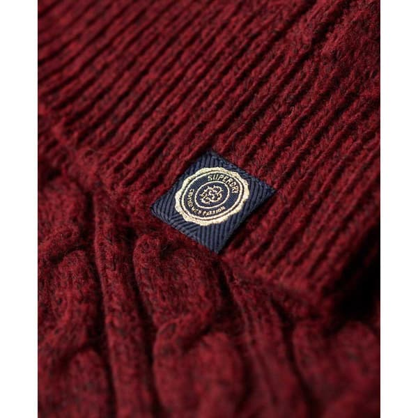 Superdry Fitted Cable Neulepaita Punainen S Nainen