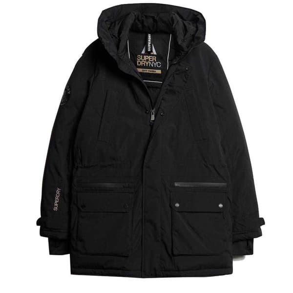 Superdry City Padded Jakke Sort M Mand