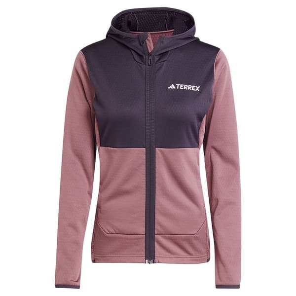 Adidas Terrex Xperior Light Fleecejacka Med Dragkedja Grå,Rosa S Kvinna