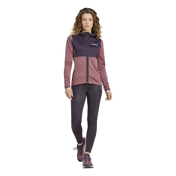 Adidas Terrex Xperior Light Fleecejacka Med Dragkedja Grå,Rosa S Kvinna