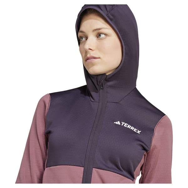 Adidas Terrex Xperior Light Fleecejacka Med Dragkedja Grå,Rosa S Kvinna