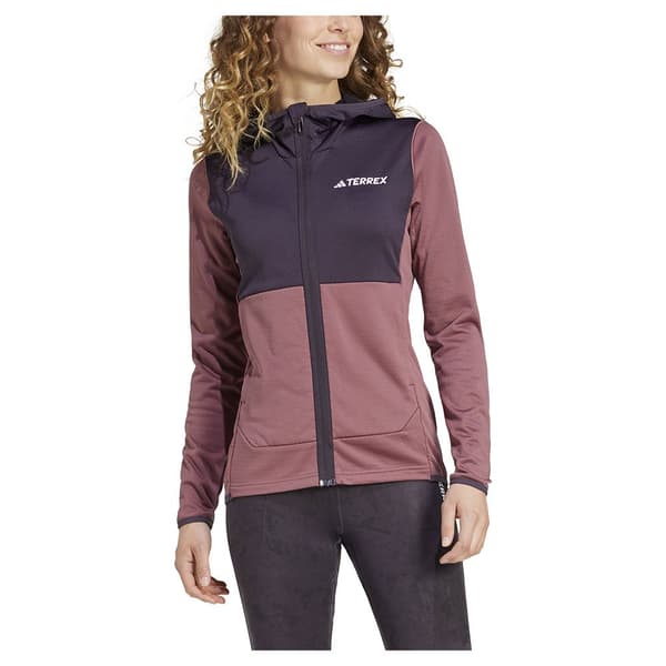 Adidas Terrex Xperior Light Fleecejacka Med Dragkedja Grå,Rosa S Kvinna