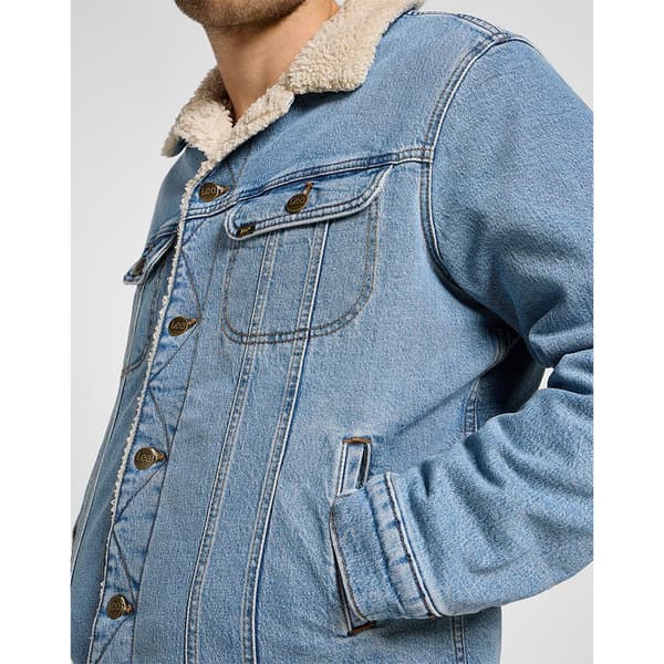 Lee Sherpa Denimjakke Blå S Mand
