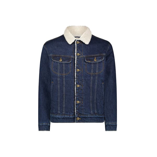 Lee Sherpa Denimjakke Blå S Mand