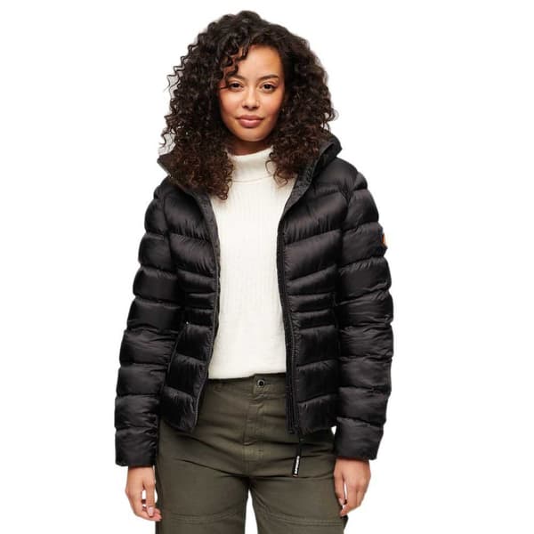 Superdry Fuji Quilt Padded Jacka Svart S Kvinna