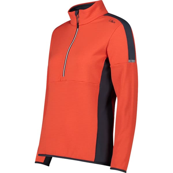 Cmp Sweat 32e0346 Fleece Med Halv Dragkedja Orange XL Kvinna