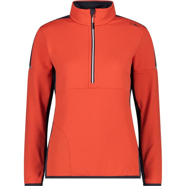 Cmp Sweat 32e0346 Fleece Med Halv Dragkedja Orange XL Kvinna