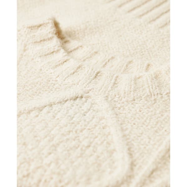 Superdry Chunky Cable Tröja Med Hög Krage Gul XL Kvinna