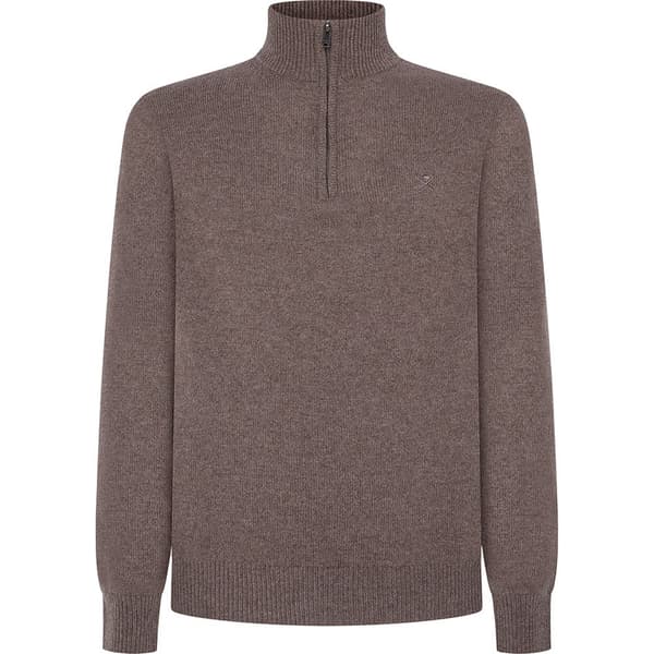 Hackett Lambswool Halv Dragkedja Tröja Brun 2XL Man