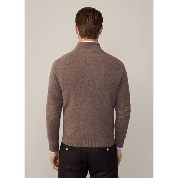 Hackett Lambswool Halv Dragkedja Tröja Brun 2XL Man