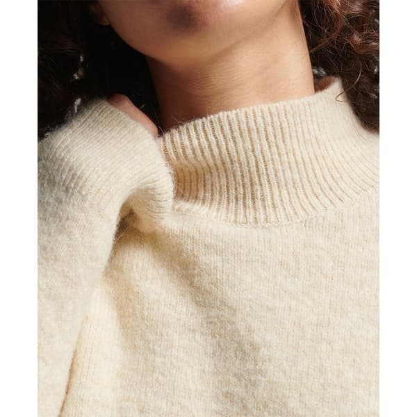 Superdry Vintage Essential Mock Neck Tröja Beige L Kvinna