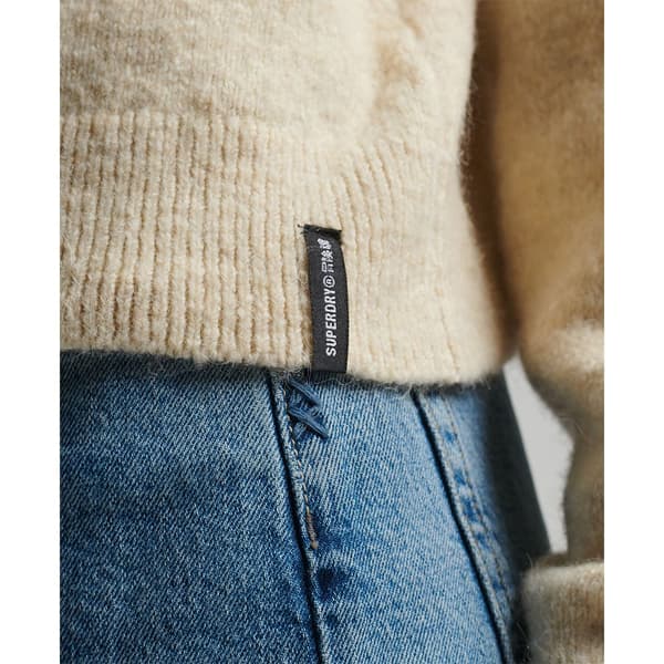 Superdry Vintage Essential Mock Neck Tröja Beige L Kvinna