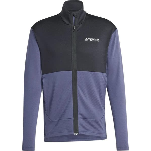 Adidas Terrex Multi Light Fleecejakke Med Fuld Lynlås Blå,Sort L Mand