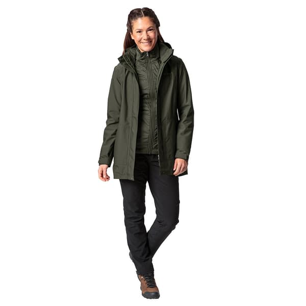 Vaude Idris 3 In 1 Iii Parka Grøn 44 Kvinde