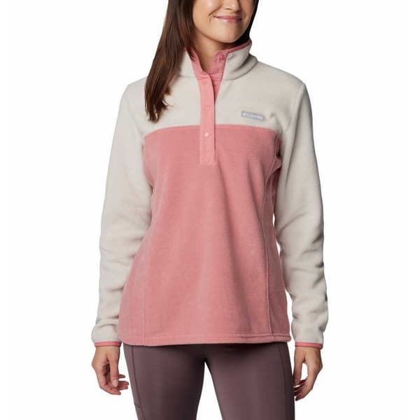 Columbia Benton Springs™ Fleecejakke Med Halv Lynlås Hvid,Rosa 2XL Kvinde