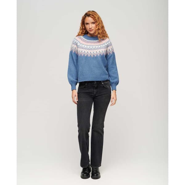 Superdry Slouchy Pattern Trøje Blå M Kvinde