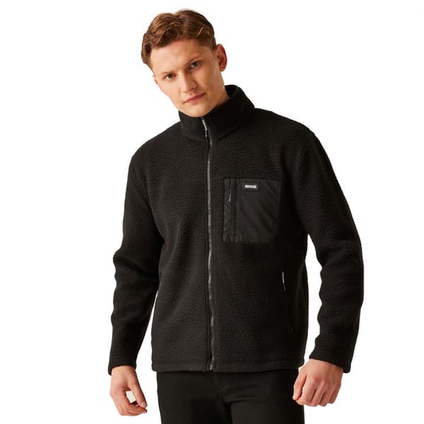 Regatta Frankie Borg Fleecejakke Med Fuld Lynlås Sort 2XL Mand