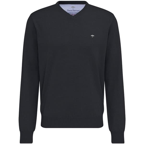 Fynch Hatton Sfpk211 Tröja Med V-ringning Svart 3XL Man