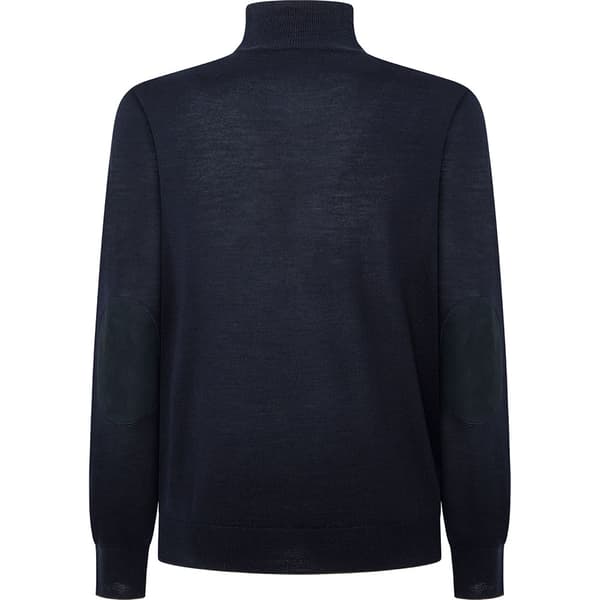 Hackett Merino Silk Halv Dragkedja Tröja Blå XL Man