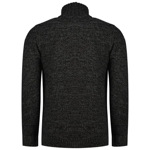 Superdry Jacob Cable Halv Dragkedja Tröja Svart L Man