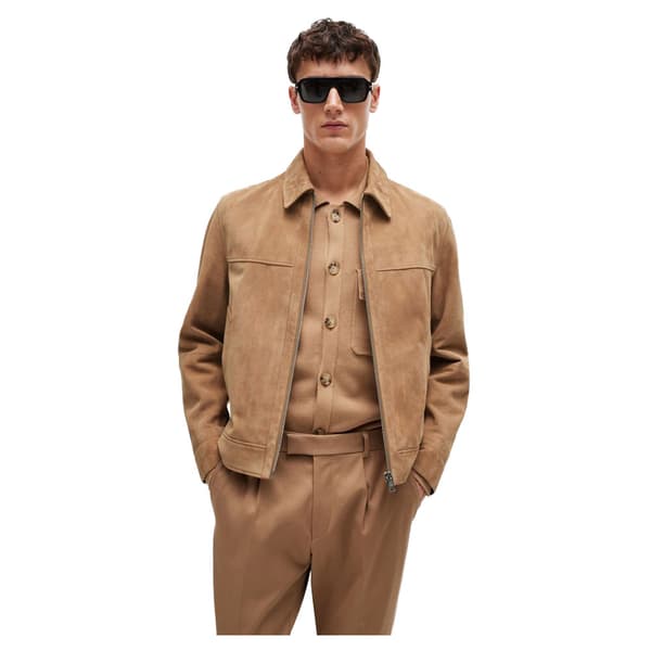 Boss Malbano4 10235018 Læderjakke Brun 46 Mand