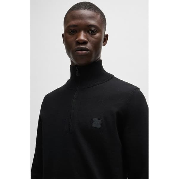 Boss Kanobix S 10265846 Halv Lynlås Sweater Sort L Mand